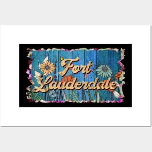 Retro Fort Name Flowers Limited Edition Proud Classic Styles Posters and Art